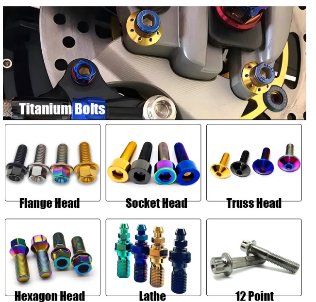 China Button Head Hexagonal Raw rainbow Anodized Titanium Gr5