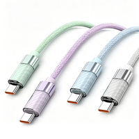 Câble USB-A vers Type-C personnalisé 100W PD à charge rapide, câble de synchronisation de données haute vitesse, chargeur durable en nylon tressé pour ordinateur portable et téléphone