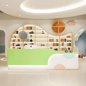 Mostrador de Caja Simple B017 para Tienda de Ropa, Salón de Belleza, <span class=keywords><strong>Centro</strong></span> de Salud, Recepción de Empresa - Product Image 4