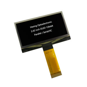 Geniş sıcaklık aralığı-20 ~ 85 OLED ekran 2.42 inç COG beyaz grafik paneli 128128 - Product Image 1