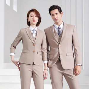 <span class=keywords><strong>Costume</strong></span> professionnel formel pour <span class=keywords><strong>homme</strong></span>, vêtements de travail pour magasin 4S, avec veste et <span class=keywords><strong>gilet</strong></span> pour l'automne et l'hiver, pour le service commercial - Product Image 5