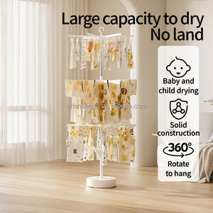 VSUCH Porte-vêtements pliable et multifonctionnel pour enfants, cintre simple en plastique pour le séchage des vêtements. - Product Image 2