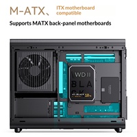 Boîtier de bureau Qiao Si Bo D33 MATX pour ordinateur, grille respirante à branchement arrière, compatible avec la refroidissement liquide vertical 360, boîtier PC