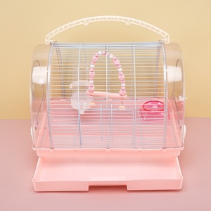 Jaula de Lujo Portátil con Cajón de 40cm y Vista Panorámica, Hábitat para Loros Japoneses, Jaula de Vuelo para Interiores - Product Image 4
