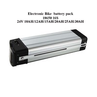 Batterie au lithium 24V Silverfish pour vélo électrique avec chargeur, protection BMS intégrée pour vélo électrique pliable
