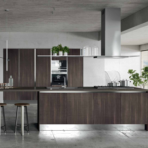 Custom furniture luxury prefabricated complete modular soft close hinges stainless steel handless modern rta kitchen cabinet