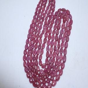 Collares de Plata de Calidad AAA+ con Rubíes Naturales para Mujer, Cuentas de Piedras Preciosas de Forma Ovalada, Excelente Regalo para Joyería - Product Image 4