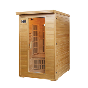 Cabina de Sauna de Vapor de Madera con Panel de Control Único y Puerta de Vidrio Completa, con Placa de Carbono para Infrarrojos - Product Image 3