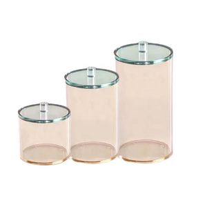 Pote de Biscoitos Judaico em Lucite com Tampas, Caixas de Biscoitos em Acrílico Personalizadas, Potes de Biscoitos em Lucite com Tampa Teal - Product Image 1