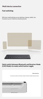 Teclado Inalámbrico Bluetooth Multimodo Rapoo E9000G de 78 Teclas, Ultra Delgado de 3.9mm, Batería de 12 Meses para PC, Laptop y Teléfono