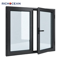 Fenêtres à battants RICHOCEAN insonorisées en aluminium, cadre fin, verre Low-E, isolation thermique, double vitrage
