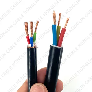 Kabel Daya rumah domestik kawat listrik tersertifikasi RVV 2-3 Core 0.5mm-0.75mm 300/300V PVC isolasi fleksibel 2.5mm