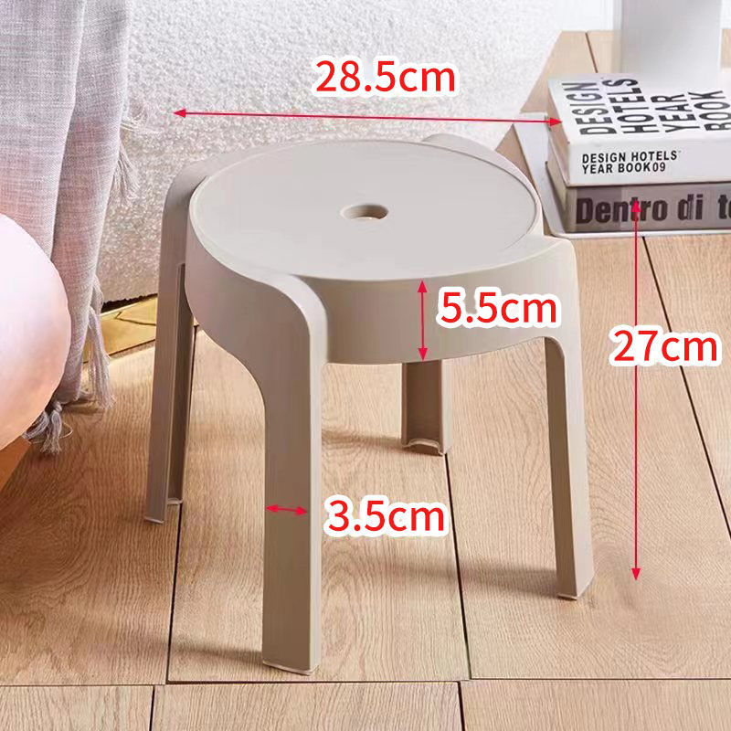 Cyclone-shaped low stool - khaki - 27cm high