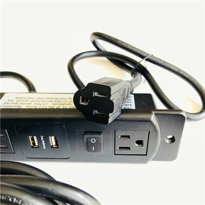 <span class=keywords><strong>4</strong></span> Cách Chìm Gắn Màu Đen Cắm Điện Ổ Cắm Điện Ổ Cắm Điện Với 2TR Ổ Cắm, 2 Tách <span class=keywords><strong>USB</strong></span> Và 1 0n/Off Chuyển Đổi - Product Image 5