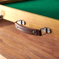 Table de Mahjong Pliable Portable JiYou avec Pieds en Bois Massif, Tuiles en Mélamine, Sac de Rangement et Dés