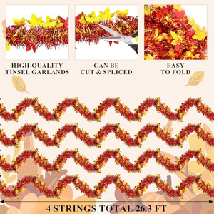 Guirnalda de Navidad de 9*15*200cm, Diseño Nuevo de Fábrica, Corona de Navidad, Guirlanda de Adornos Navideños - Product Image 3