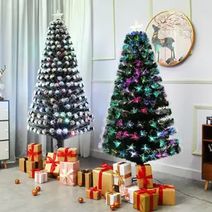 China Productie Groothandel Multicolor Led Fiber Optische Kerstboom Adornos De Navidad Pohon Natal De Kerstboom