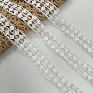 ลูกไม้แต่งขอบเสื้อผ้า ขายส่งจากโรงงาน ผ้าฝ้าย 100%  รับสั่งทำตามความกว้าง  ลูกไม้โครเชต์สำหรับเสื้อผ้า - Product Image 6