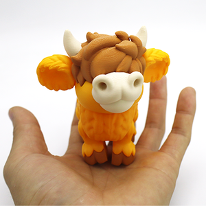 Ornements de vache multicolores imprimés en 3D transfrontaliers, cadeaux, jouets tendance, figurines créatives, articulations d'animaux, décorations de jouets - Product Image 4