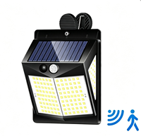 Lampe solaire d'extérieur pour cour, 176/468/140/368/138 LED, détecteur de mouvement, étanche, éclairage nocturne pour jardin et paysage