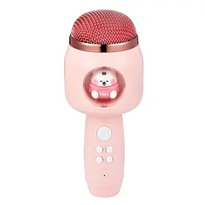 ICARER FAMILY Cute Mini Music Micrófono Recargable Karaoke Altavoz inalámbrico portátil