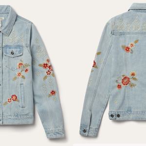 Chaqueta Vaquera Lavada Bordada Personalizada en Oferta para Mujer - Product Image 6