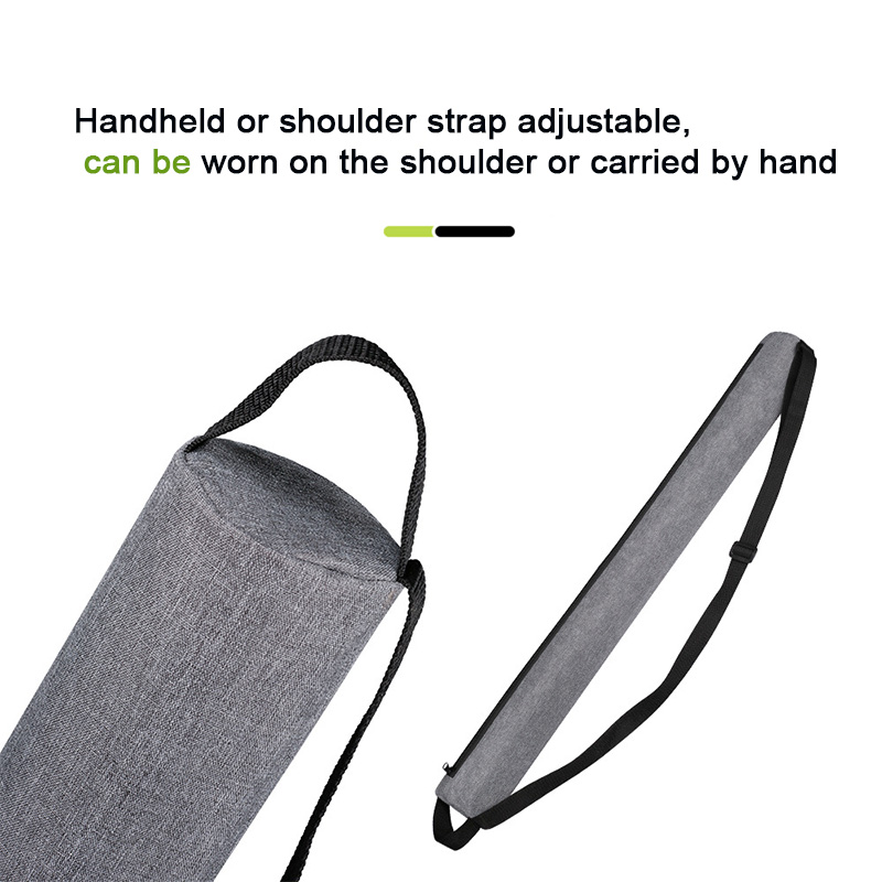 Grey Insulated Golf Beer Cooler Bag Cylindrical Tube Design with PEVA Lining 83cm Portable Crossbody Shoulder Strap for global Golf and BBQs