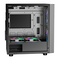 Boîtier d'ordinateur de jeu M-ATX de nouvelle conception, panneau frontal en maille horizontale en verre trempé, boîtier PC