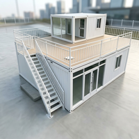 Cabaña Contenedor Prefabricada Wave Panel, Casa Modular Prefabricada para Glamping, Hotel, Jardín, Villa, Cafetería, Bar, Tienda Minorista