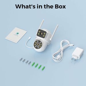 กล้องรักษาความปลอดภัย 2in1 พร้อมไฟ LED RGB 360 °   กล้องวงจรปิด Pan-Tilt AI แบบ IP Wifi ระยะ 50 เมตร มาตรฐาน IP67 รองรับ 4G จำนวน 1 ตัว ขนาดเล็ก สำหรับใช้ภายใน<span class=keywords><strong>บ้าน</strong></span> ได้รับการรีวิว 5 ดาว - Product Image 6