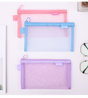 Trousse à crayons en nylon imperméable avec logo personnalisé, fermeture éclair, pour enfants, étudiants, école, bureau, fournitures quotidiennes - Grande Vente