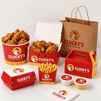Emballage alimentaire en papier jetable personnalisé pour frites à emporter, boîtes à ailes de poulet, boîtes à hamburgers à emporter, boîte à emporter pour la restauration rapide