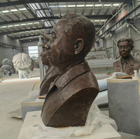 Patung Kepala Tokoh Sejarah Perunggu Kustom Seukuran Asli, Patung Memorial, Pencetakan Lilin Hilang, Patina Panas, Monumen
