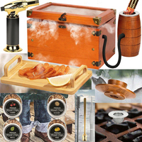 Kit de fumage de whisky bourbon YONGCHU de qualité supérieure, torche, coffret cadeau en bois, accessoires de bar, plateaux à cocktails et à snacks, certifié Lfgb/CE