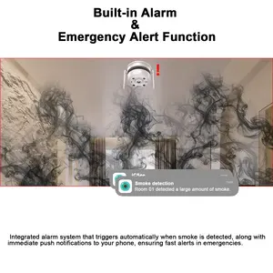 Caméra WiFi sans fil, <span class=keywords><strong>surveillance</strong></span> <span class=keywords><strong>de</strong></span> sécurité domestique, caméra IP intérieure, vision nocturne, 4MP, IP55, résistante aux intempéries, détection <span class=keywords><strong>de</strong></span> mouvement, alarme incendie - Product Image 3