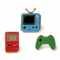 Badge en émail dur de haute qualité, style rétro jeu, épinglette pour sac, cadeau pour gamer, vente en gros