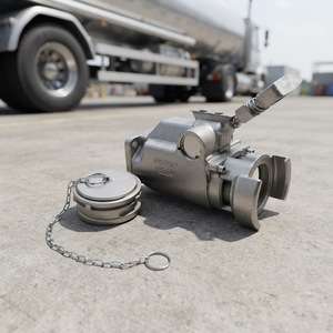 Vanne de décharge française ADR DN80 avec capuchon anti-poussière en aluminium, vanne manuelle de haute qualité - Product Image 1