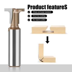 มีดโค้งคาร์บอนคริสตัลเกรดมืออาชีพ ใบมีดคาร์ไบด์รูปตัว T กึ่งวงกลม ฐานแบน สองในหนึ่งเดียว สำหรับตัดมุม - Product Image 1