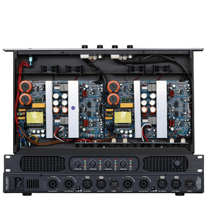 Amplificador de potencia de 4 canales de 1000W con altavoz de metal de 12 pulgadas Feria comercial activa y equipo de concierto al aire libre Modelo ET4350 - Product Image 1