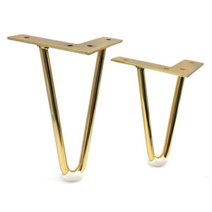 أرجل طاولة الحديثة جولة زجاج كروم الطعام القهوة أثاث معدني روز المشبك دبوس الشعر غير القابل للصدأ أرجل طاولة فولاذية أرجل طاولة الذهب لجدول - Product Image 2