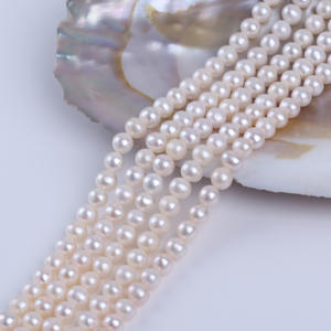 Vente directe du fabricant, perles d'eau douce naturelles de 6 à 7 mm, perles semi-finies, colliers à perforer pour la fabrication de bijoux en DIY - Product Image 3