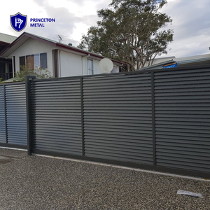 Cancello Scorrevole Orizzontale in Alluminio Nero Personalizzato per Ingresso Residenziale e Commerciale, Stile Dallas, 6 Piedi, Vendita all'Ingrosso - Product Image 6