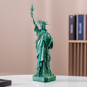 Creative Statue of Liberty Folk Art Model Ornament Epoxy <b>Resin</b> <b>Sculpted</b> Craft Decoration for Home Living Room Office Holiday - Product Image 1