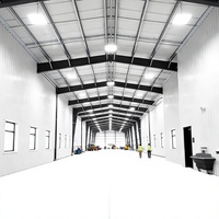 Atelier préfabriqué en structure d'acier durable de l'Ontario, bâtiment modulaire à ossature légère en acier à longue portée, appartement, ferme