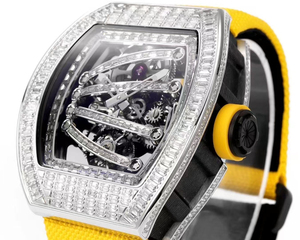 Luxury Fashion Watch Diamond <b>studded</b> Dial Stainless Steel Watch Skeleton Design High End Unisex Mechanical Watch - Product Image 5