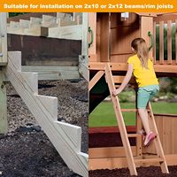 Support de cintre d'escalier noir Heavy Duty 18 Gauge réglable Cintre d'escalier