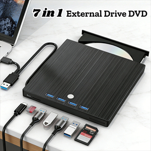Unità Ottica Esterna Portatile USB 3.0 Type-C 7-in-1 CD/DVD-RW, Lettore/Scrittore Ultra-Sottile per Laptop, Desktop e Mac - Product Image 6