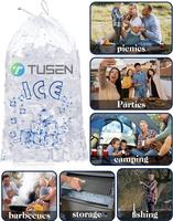 Sacs en plastique transparents personnalisés avec logo TUSEN, emballage de 3 lb/5 lb/8 lb/10 lb/20 lb/25 lb avec cordon de serrage