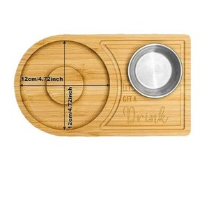 Bandeja de cócteles de bambú con plato para sal y soporte para limones para herramientas de barman - Product Image 5