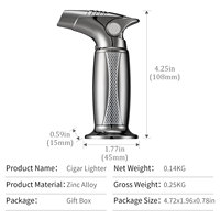 CIGARLOONG Allume-cigares personnalisés Single Fire vente en gros allume-cigare coupe-vent en métal allume-cigare torche